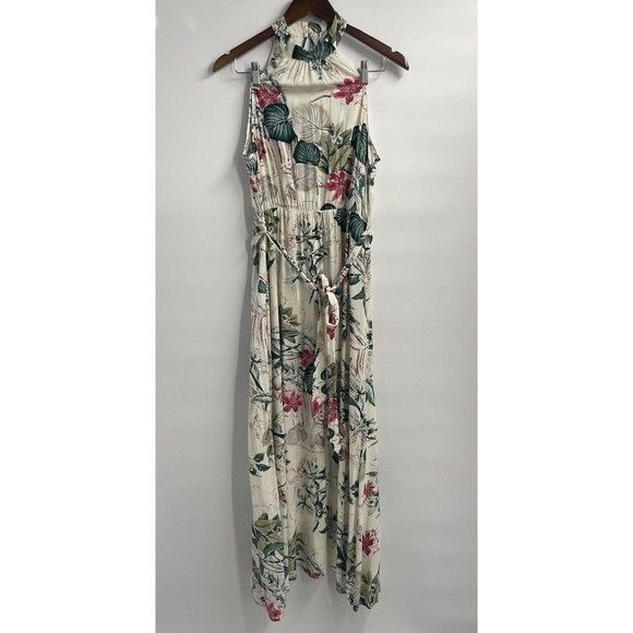 Floerns Womens Sleeveless Halter Neck Vintage Floral Print Maxi Dress Multi - Picture 2 of 10